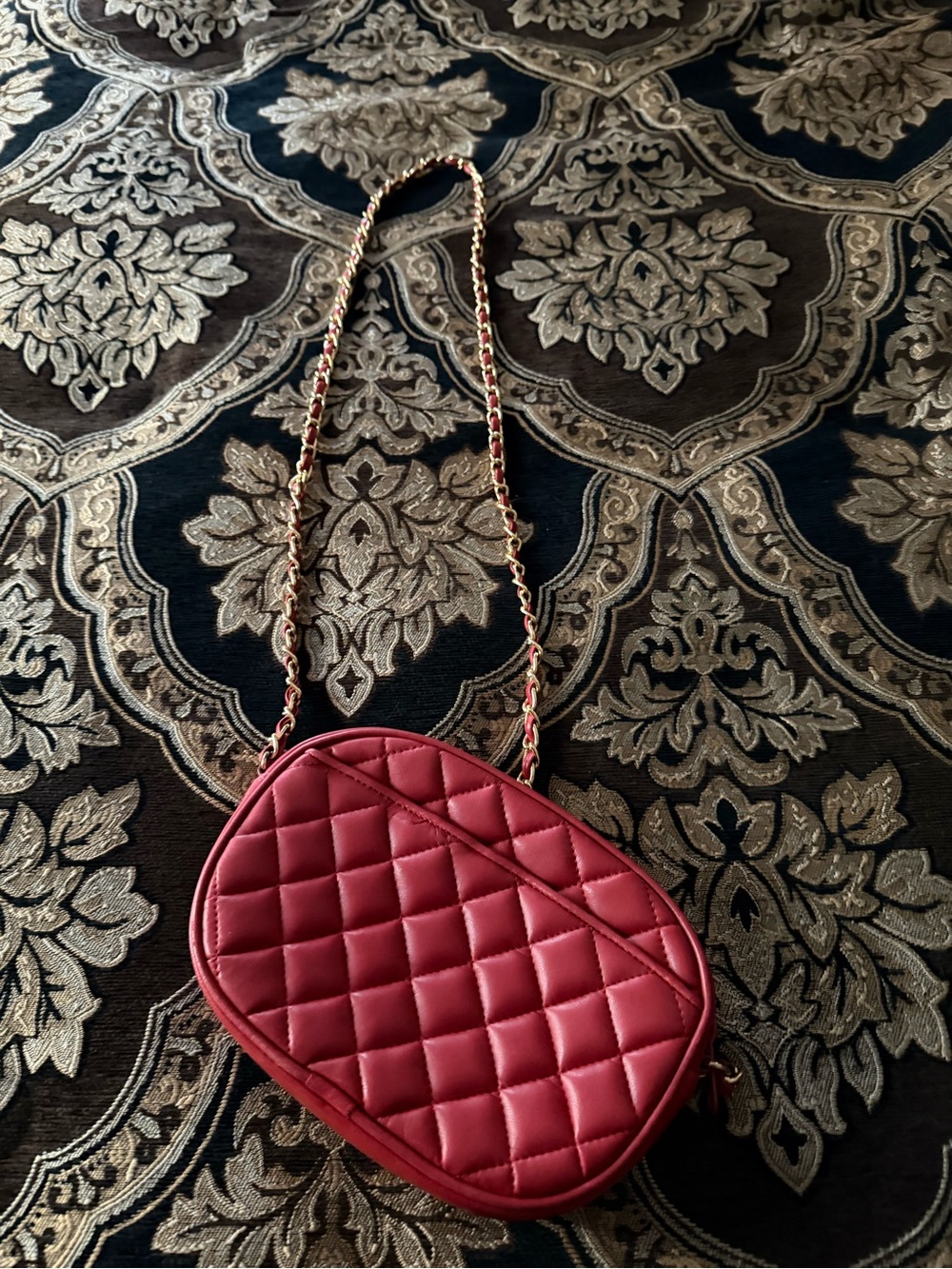 Laura Scott Quilted Red Crossbody Bag